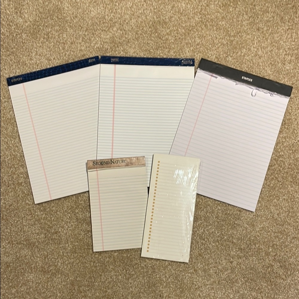 Staples, Second Nature, and Erin Condren Bundle of 5 Notepads Set
